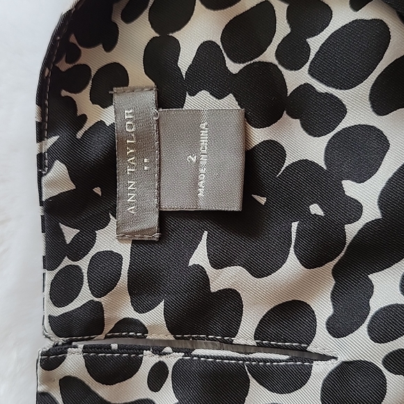 Ann Taylor Gray/Black Silk Animal Print Sleeveless - Picture 4 of 4